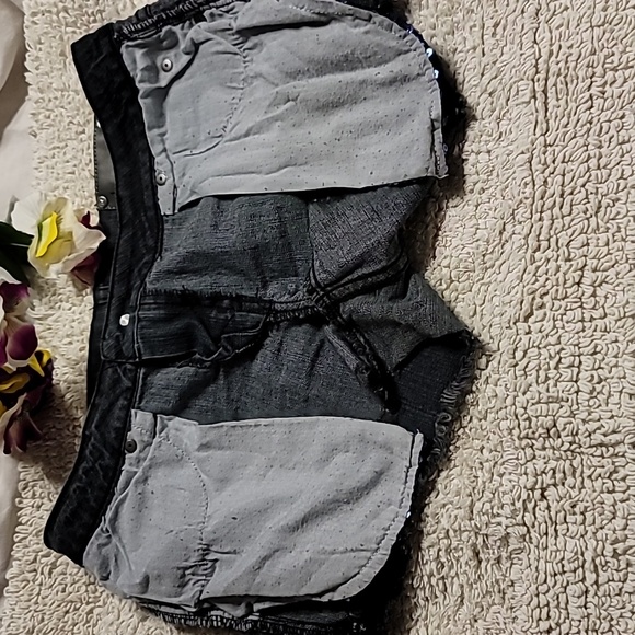 Y2K low waisted Micro Short SEQUIN pocket detail low waisted vintage retro cut - Picture 4 of 11